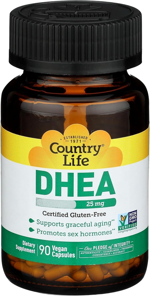 Country Life, DHEA, 25 mg, 90 Vegetarian Capsules