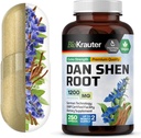 BIO KRAUTER Dan Shen Root Capsules - 1200 mg Strength - 250 Red Sage Caps - Antioxidant Source - Salvia Miltiorrhiza Root - Vegan