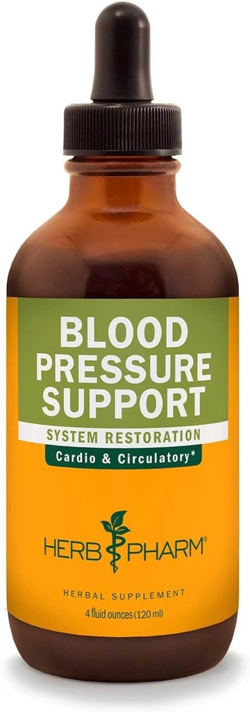 Herb Pharm Blood Pressure Support Liquid Formula for the Cardiovascular and Circulatory Systems - 4 Ounce