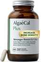 ALGAECAL Organic Red Algae Calcium Supplement for Bone Density, Vitamin K2 MK7 (100mg), Vitamin D3 (1600 IU), Magnesium (350mg) & Trace Minerals & Strength, Easy to Swallow, 120 Veggie Caps