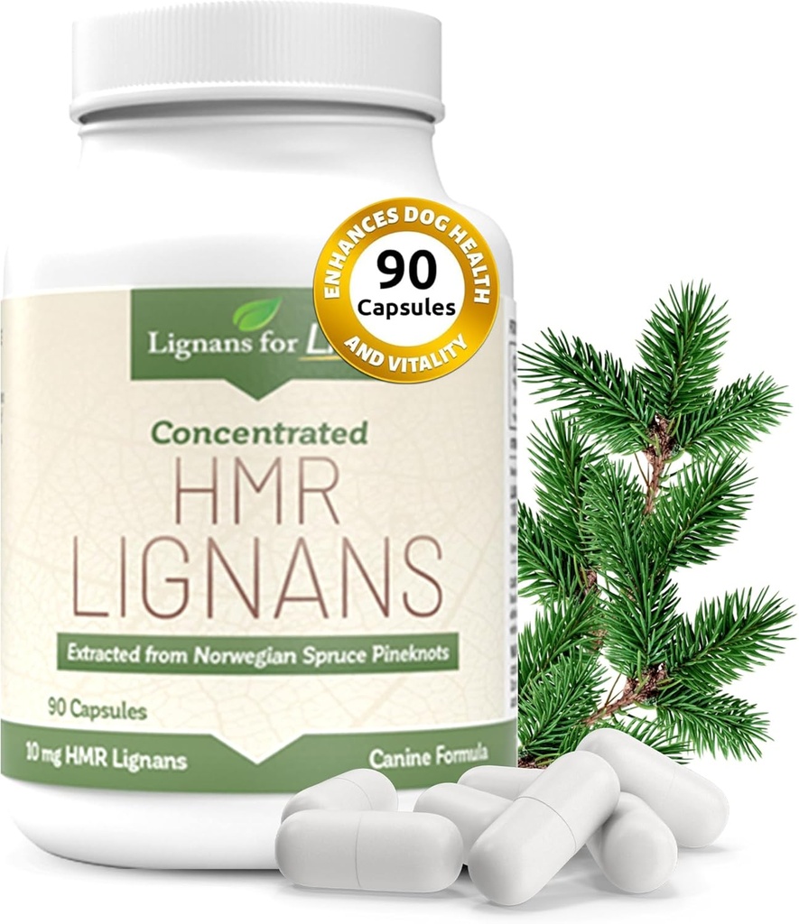 Lignans For Life HMR LIGNANS 10mg Capsules - Perfect for Small Dog Breeds - Vitamin for Healthy Pet | Multivitamin | Wellness Supplement | Nutritional