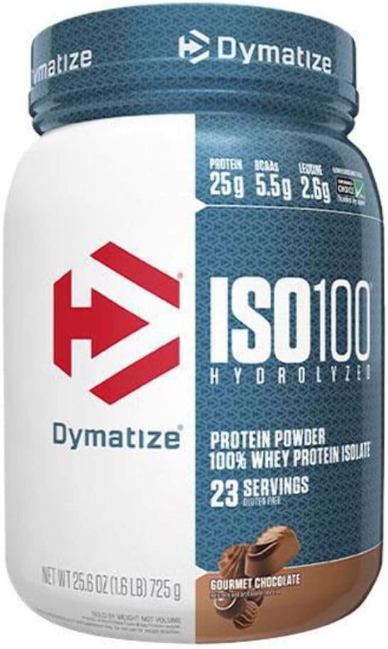 Dymatize ISO 100 Hydrolyzed Whey Protein Isolate - Gourmet Chocolate 1.6 lbs