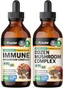 BIO KRAUTER Immune Mushroom Tincture 4 Fl. Oz. & Dozen Mushroom Tincture 4 Fl. Oz.