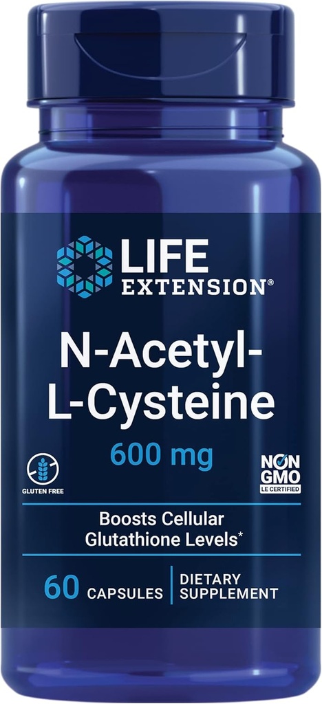 Life Extension Mitochondrial Energy Optimizer and N-Acetyl-L-Cysteine Immune & Respiratory Support - 120 Capsules & 60 Capsules