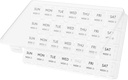 Lifewit Monthly Pill Organizer, 28 Day Pill Box, 4 Weeks One Month Pill Cases, Large Compartments Medicine Organizer for Vitamins, Fish Oils, Supplements, Clear
