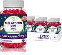 Lunakai Kids Melatonin Gummies 1mg - Tastiest Proprietary Formula - Non-GMO, Vegan, Gluten Free Chewable Low Dose Supplement for Kids - Natural Sleep Gummy for Children 2 Year Old+ - (6 Pack)