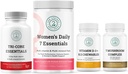 Tri-Core Essentials + Women's Daily 7 Essentials + 7 Organic Mushroom Complex + Vitamin D3+K2 Bundle