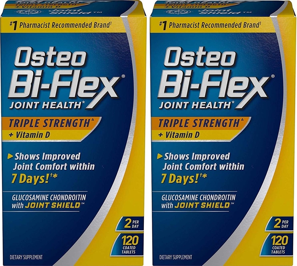 Osteo Bi-Flex Triple Strength w/ Vitamin D, 120 Coated Tablets (Pack of 2)