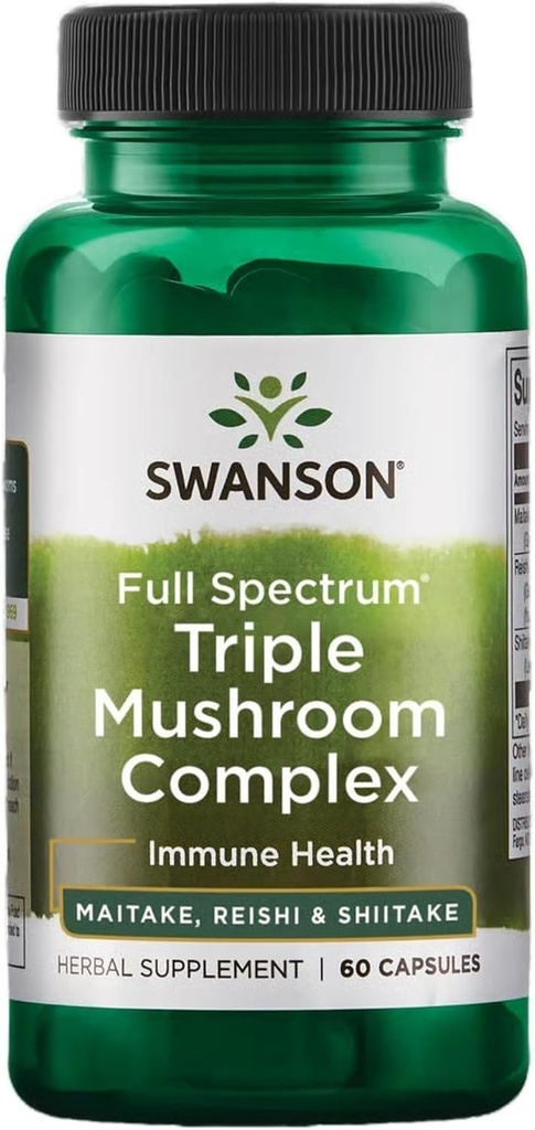 Swanson Full Spectrum Triple Mushroom Complex 60 Capsules
