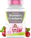 Cranberry Pills for Women: 30,000 mg - 90 Capsules | Urinary Tract Health & Support* | Cranberry Concentrate Extract Vitamin Supplement for Women | Non-GMO | Made in The USA!