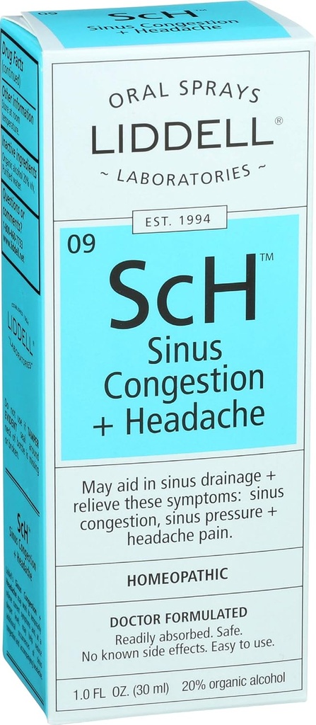 Liddell Homeopathic Sinus Congestion and Headache Spray, 1 Fluid Ounce