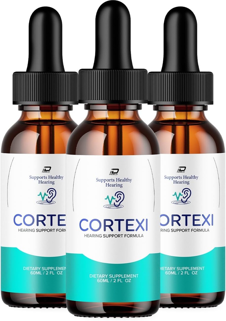 Cortexi Tinnitus Ear Drops - Cortexi 24, Cortexi Liquid Drops, Cortexi Reviews, Cortexi Drops for Ear Relief (3 Pack - 180 ML)