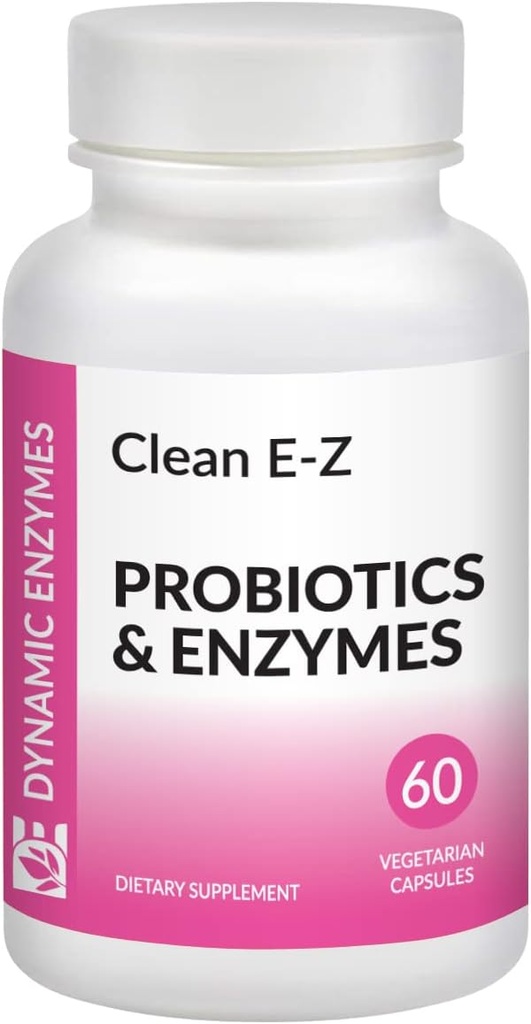 Clean E-Z Candida - Microflora Gut Balance, Candida Cleanse, Digestion of Yeast Cell Walls, Probiotics & Digestive Enzymes, Gut Flora Health | 60 Count