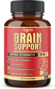 9in1 Brain Support Supplement - Concentrated Ashwagandha Root, Gotu Kola Powder, Bacopa Monnieri Powder and More - 90 Capsules - 3 Months Supply