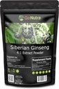 Go Nutra Siberian Ginseng - Eleuthero Root Powder | 4:1 Extract 4X Times Stronger | Supports Energy & Stamina | Natural & Adaptogenic | Eleutherococcus Senticosus | Non-GMO | 1lb (16 Ounce)