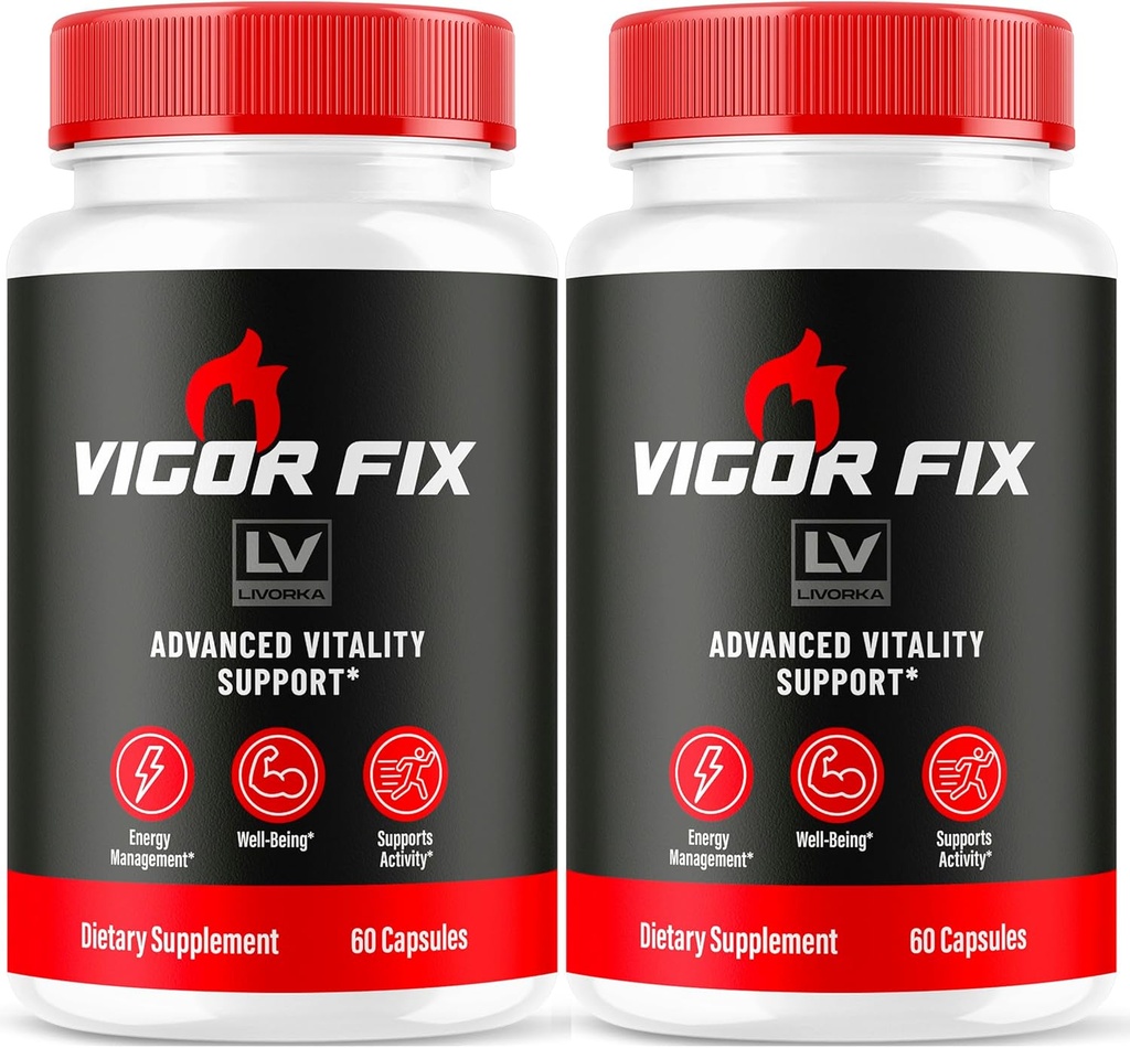 (2 Pack) Vigor Fix Pills, Vigor Fix, Vigor Fix Advanced Formula, Vigor Fix Formula, Vigor Fix Vitamin, VigorFix Pills 120 Capsules for 2 Months