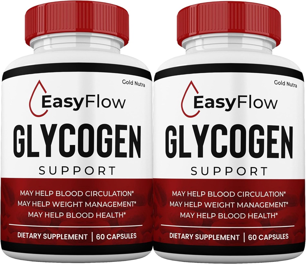 (2 Pack) EasyFlow Blood Support Capsules, Easy Flow Glyco Pills, Glyco Optimizer Capsules Glycogen Supplement, 2 Months Supply