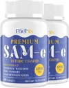 1200 MG SAM e Supplement for Brain, Mood, Joint, and Liver, High Absorption SAM-e (S-Adenosyl-L-Methionine) with CoQ10, 5-HTP, Enteric Coated 120 Tablets, Vegan