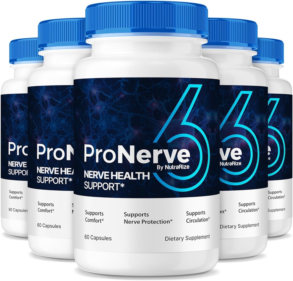 NutraRize (5 Pack) ProNerve6 Neuropathy, ProNerve 6 Nerve Support Supplement, Pro Nerve 6 Capsules, ProNerve6 Pastillas Reviews (300 Capsules)