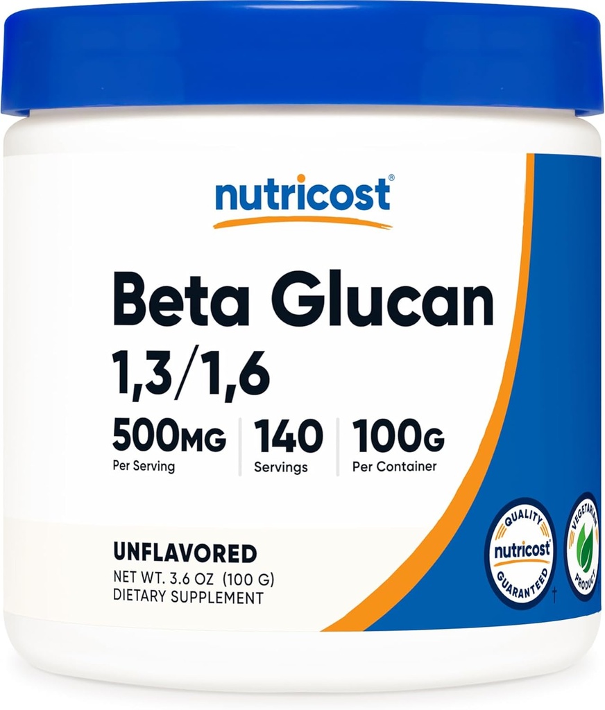 Nutricost Beta Glucan Powder 100 Grams - 1,3/1,6 - Non GMO