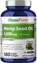NusaPure Hemp Oil 1,000mg Per Serving, 180 Veggie Softgels, Non-GMO, Vegan