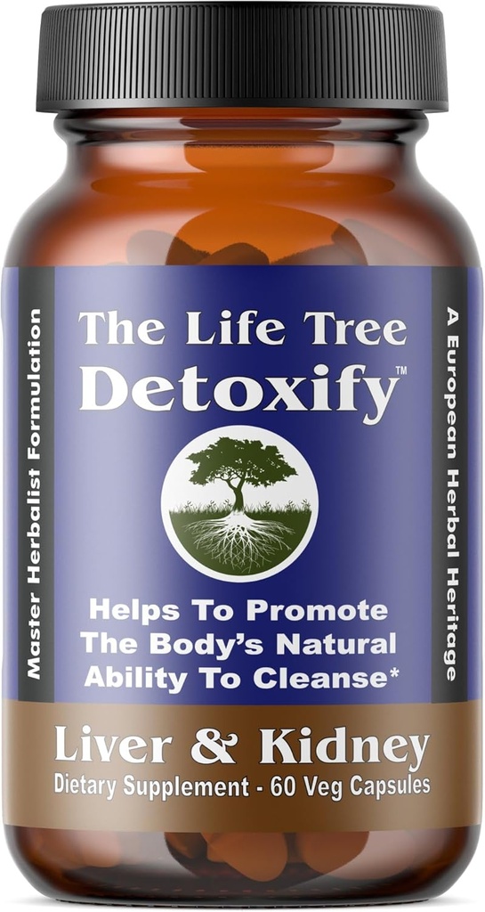 Detoxify - Certified Organic Advanced Liver, Kidney and Gallbladder Detox Cleanse | Master Herbalist Formulated Liquid Caps for 3x Absorption and Maximum Results. | 60 Veg Capsules