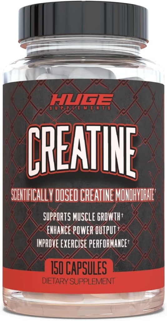 Creatine Monohydrate Capsules, 5g Per Serving, Scientifically Dosed To Maximize Lean Muscle Growth, Strength, Recovery & Performance, Thoroughly Tested For Purity, For Men & Women, Convenient Capsules
