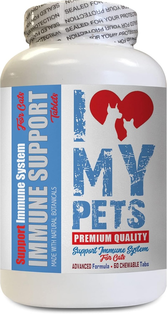 I LOVE MY PETS LLC cat Liver Food - CAT Immune Support - Booster - Healthy Supplement - Turmeric for Cats - 60 Treats (1 Bottle)