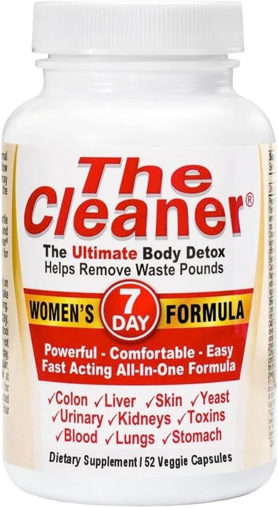 CenturySystemsBrand The Cleaner Detox, 52 Capsules, Powerful 7-Day Women Formula, Complete Internal Cleansing Formula for Women, Support Digestive Health