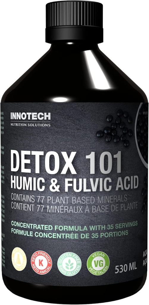INNOTECH Nutrition: Detox 101 with Humic and Fulvic Acid, Acai Green Tea- 500ml