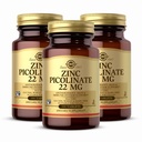 Solgar Zinc Picolinate 22 mg, 100 Tablets (Pack of 3) - Promotes Healthy Skin - Supports Immune System, Normal Taste & Vision - Antioxidant - Non-GMO, Vegan, Gluten Free, Kosher - 300 Total Servings