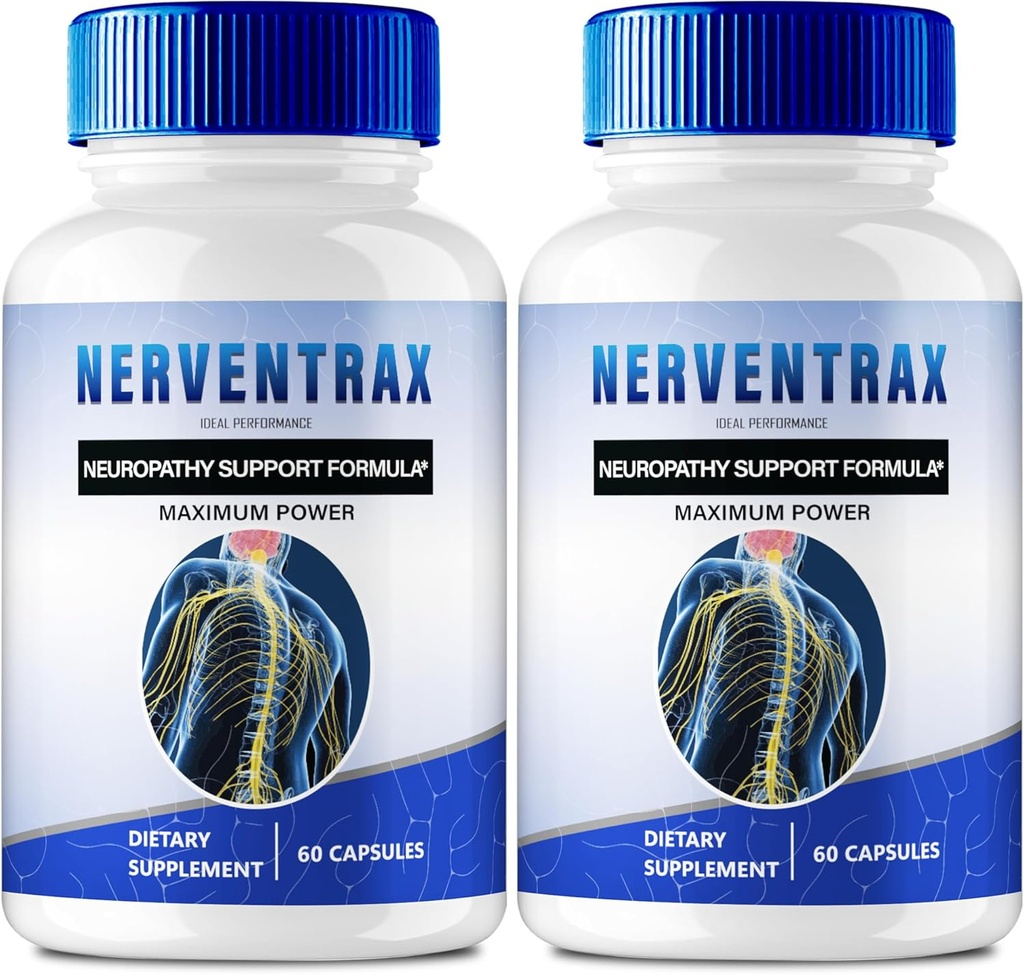 Nerventrax Brain Supplements Memory and Focus Capsules, Nerventrax Advanced Formula Brain Health Support Pills Maximum Strength Nerven Trax All Natural Support Pills, Nerventrax Reviews (2 Pack)