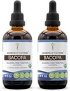 Bacopa USDA Organic | Alcohol-FREE Extract, High-Potency Herbal Drops, Relaxation, Positive Cognitive Effect | Made from 100% Certified Organic Bacopa (Bacopa Monnieri) Dried Herb 2x4 oz
