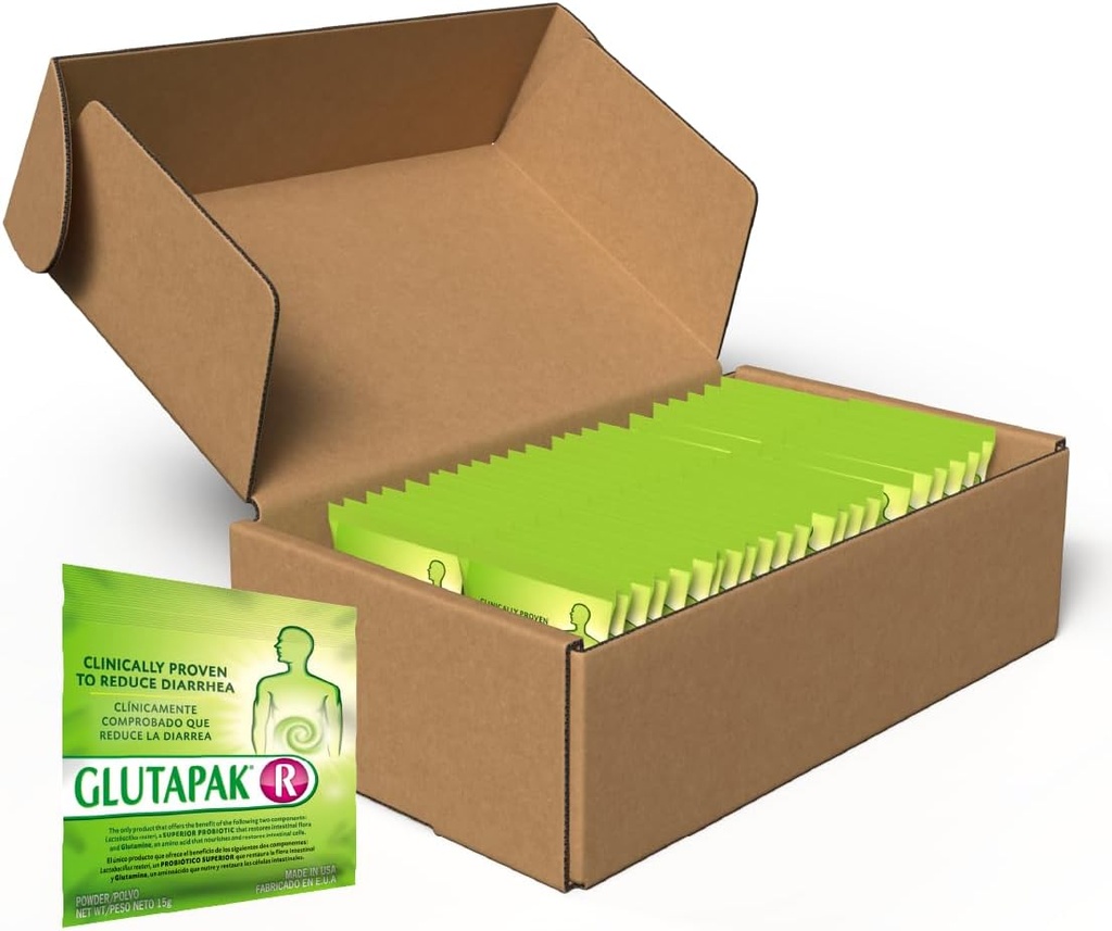 Digestive Health Powder with L-Glutamine & Lactobacillus reuteri – Supports Gut Barrier, Microbiome Balance & Nutrient Absorption – 15g Sachets, 50-Pack, Gluten & Lactose Free