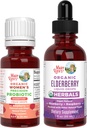 MaryRuth Organics Precision Probiotic for Women (Raspberry) & Elderberry Drops (Blueberry) | USDA Organic | Vitamins for Gut Health, Immunity, & Overall Wellness | Vegan, Non-GMO, Gluten Free