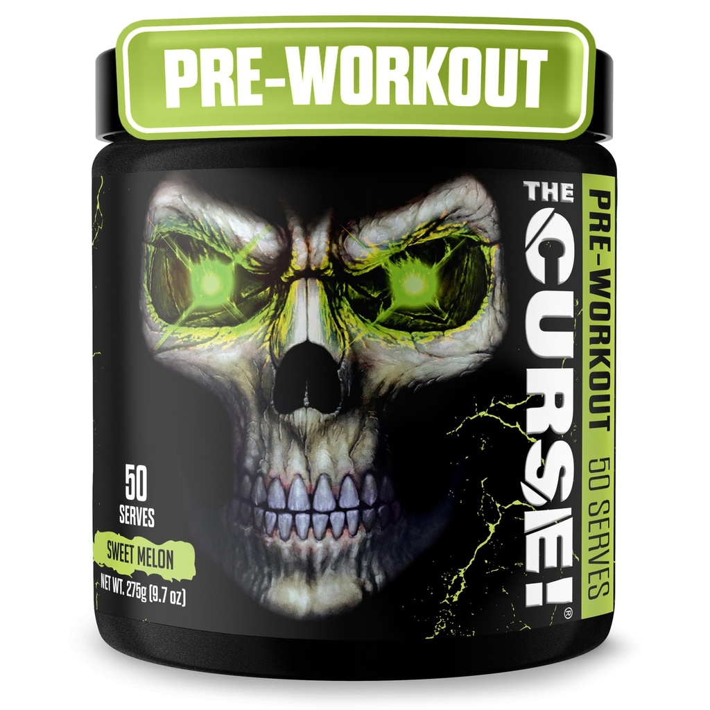 JNX SPORTS The Curse! Sweet Melon Pre Workout Powder with Creatine – Extreme Energy Preworkout for Men & Women – 50 Servings – L Citrulline, Beta Alanine & Caffeine for Pump, Strength & Focus