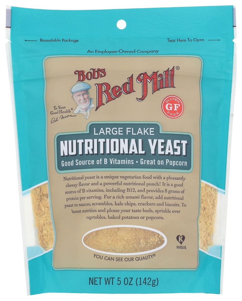 Bob's Red Mill Nutritional Yeast, 5oz (Pack of 4) - Vegan, Paleo Friendly, Kosher