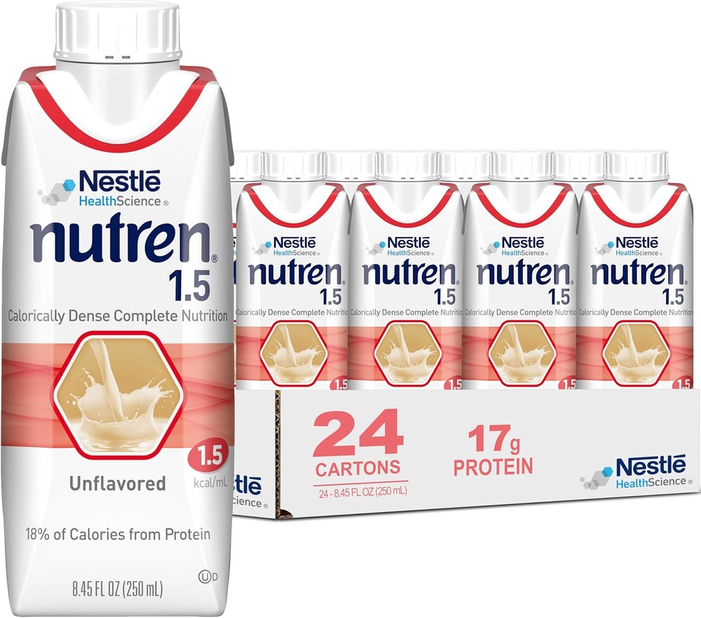 Nestle Nutren 1.5 Tube Feeding Formula Unflavored 250 mL Carton 24 Ct