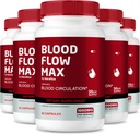 (5 Pack) Blood Flow Max Capsules, Blood Flow Max Advanced Blood Support Formula, Maximum Strength Supplement for Healthy Blood Circulation, All Natural Pills for Overall Health, Reviews (300 Capsules)