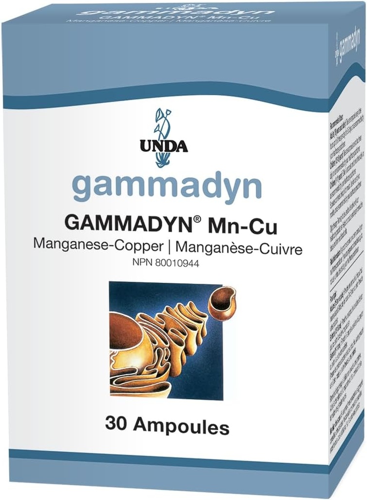 UNDA GAMMADYN Mn-Cu | Manganese-Copper Oligo-Element Supplement | 30 Ampoules