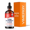 Vimergy USDA Organic Total Immune Blend* Liquid Supplement, 57 Servings Fast-Absorbing Immune Support – All-Season, Zinc, Thyme and Mullein Drops Non-GMO, Vegan, Immunity Support for Adults (115 mL)