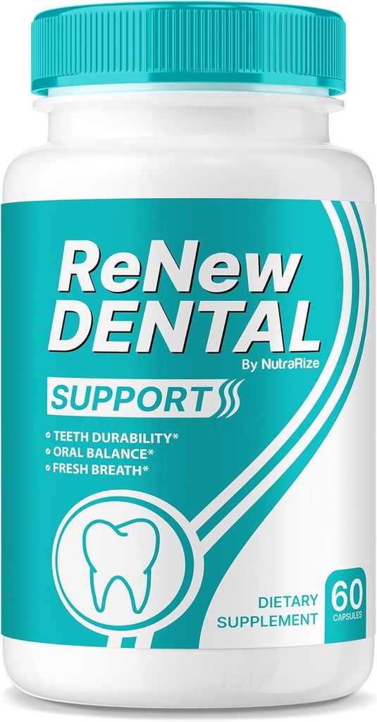 Renew Dental Support Pills, Renew Dental Capsules, Advanced Formula for Oral Health, Renew Dental Supplement for Teeth and Gums Wellness, RenewDental Reviews (60 Capsules)