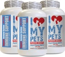 I LOVE MY PETS LLC cat Immune System Boost - PET Immune Support - Dogs and Cats - Booster - Healthy - Selenium for Cats - 180 Treats (3 Bottles)