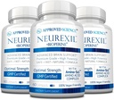 Approved Science Neurexil - Natural Nootropic Support with DMAE - Enhance Brain Function, Sharpen Clarity, Boost Memory - L-Tyrosine, Ginkgo Biloba, Huperzine A, BioPerine - 3 Month Supply