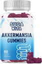 GLP-1 | Akkermansia Probiotics Gummies Supplement, Akkermansia Muciniphila 100 Million AFU with Inulin 400mg, Supports Digestive & Gut for Men & Women, 60 Counts