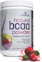 BCAA Pre Workout Powder for Moms | Naturally Sweetened with Stevia, Erythritol, & Monk Fruit to Help Build Energy Pre & Post Workout | 3:1:1 Ratio of Amino Acids | 40 Servings (Raspberry Lemonade)