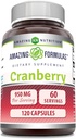 Amazing Formulas Cranberry Extract | 950 Mg Per Serving | 120 Capsules Supplement | Non-GMO, Gluten Free, Made in USA