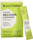 Turmeric Curcumin Recover Powder - Blueberry Lime, 14ct Box - 400mg Optimized Curcumin, Pomegranate, Red Grape - Helps Reduce Occasional Fatigue – Vegan, 14 Servings