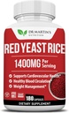 Red Yeast Rice Extract 1400mg Supplement 180 Count | Maintain Healthy Cholesterol Levels | Supports Cardiovascular & Blood Circulation For Healthy Heart, Digestion, Weight Management & Overall Health
