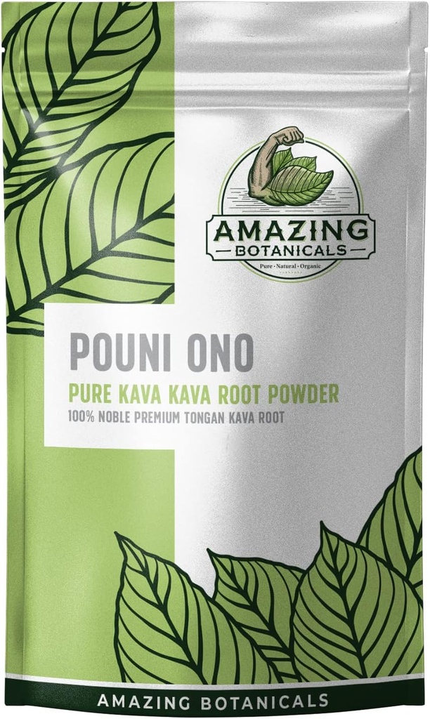 Tongan Kava Root - Pouni ONO - 100% Noble Pure Tonga Natural Kava Drink Powder, 16oz, 1 Pound Bag of Pure Finest Tongan Kava Pouni ONO